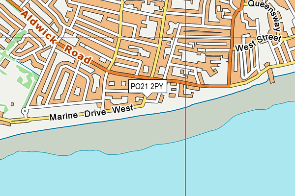 PO21 2PY map - OS VectorMap District (Ordnance Survey)