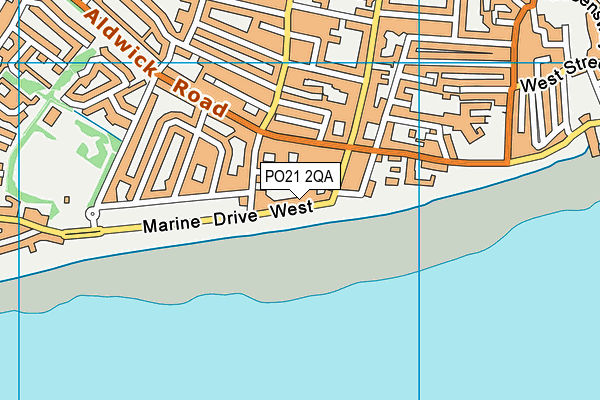 PO21 2QA map - OS VectorMap District (Ordnance Survey)