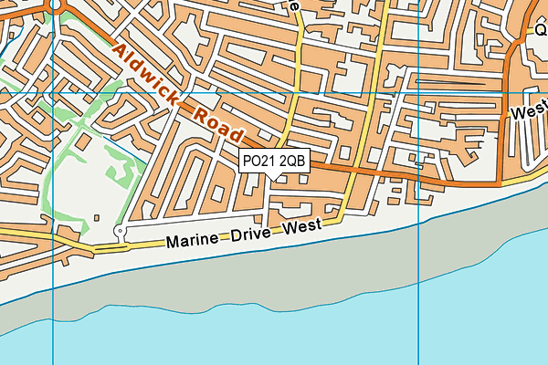 PO21 2QB map - OS VectorMap District (Ordnance Survey)