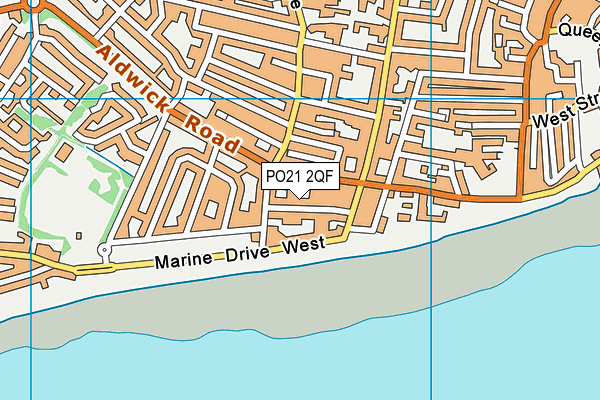 PO21 2QF map - OS VectorMap District (Ordnance Survey)