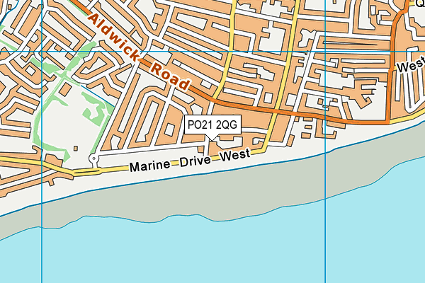 PO21 2QG map - OS VectorMap District (Ordnance Survey)
