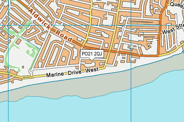 PO21 2QJ map - OS VectorMap District (Ordnance Survey)