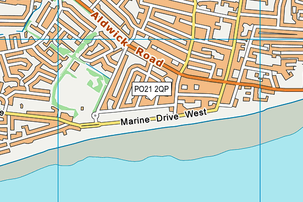 PO21 2QP map - OS VectorMap District (Ordnance Survey)