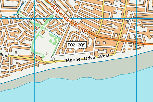 PO21 2QS map - OS VectorMap District (Ordnance Survey)