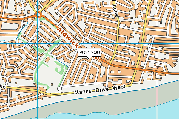 PO21 2QU map - OS VectorMap District (Ordnance Survey)