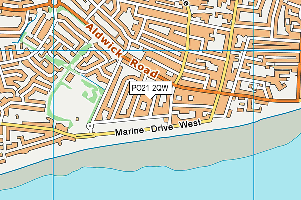 PO21 2QW map - OS VectorMap District (Ordnance Survey)
