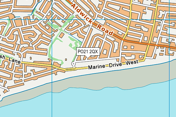 PO21 2QX map - OS VectorMap District (Ordnance Survey)