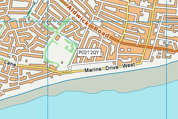 PO21 2QY map - OS VectorMap District (Ordnance Survey)
