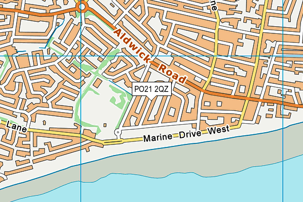 PO21 2QZ map - OS VectorMap District (Ordnance Survey)