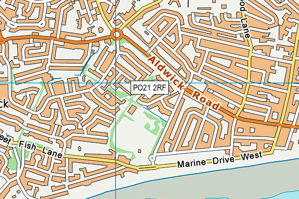 PO21 2RF map - OS VectorMap District (Ordnance Survey)