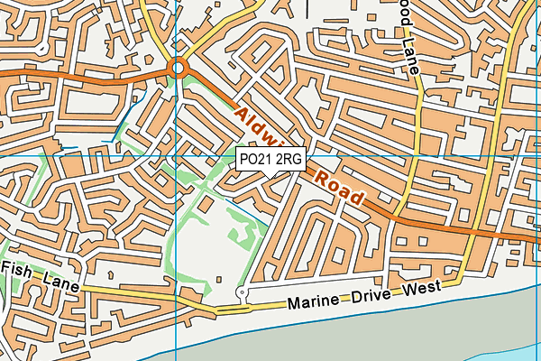 PO21 2RG map - OS VectorMap District (Ordnance Survey)
