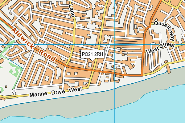 PO21 2RH map - OS VectorMap District (Ordnance Survey)