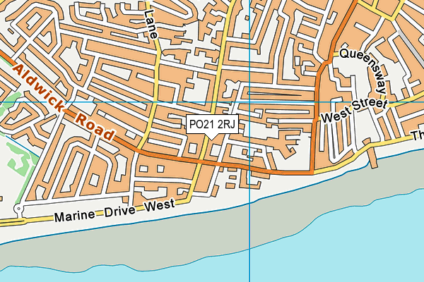 PO21 2RJ map - OS VectorMap District (Ordnance Survey)