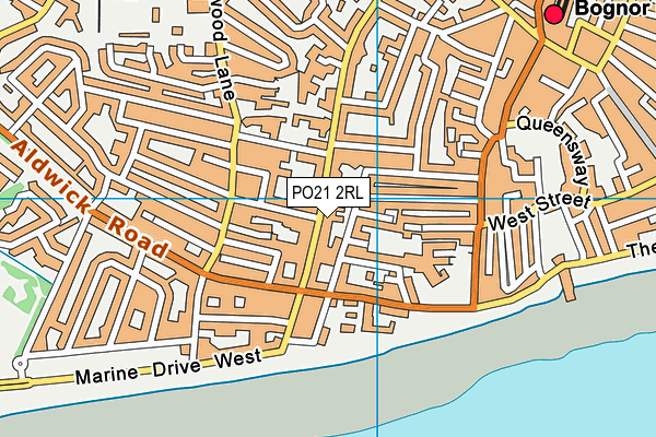 PO21 2RL map - OS VectorMap District (Ordnance Survey)