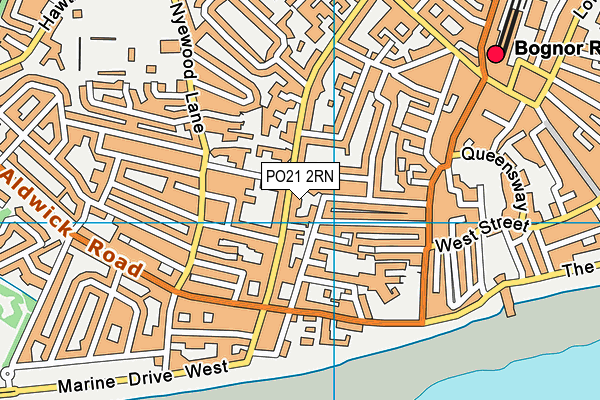 PO21 2RN map - OS VectorMap District (Ordnance Survey)