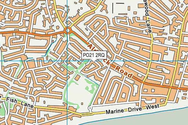 PO21 2RQ map - OS VectorMap District (Ordnance Survey)