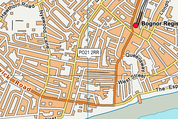 PO21 2RR map - OS VectorMap District (Ordnance Survey)