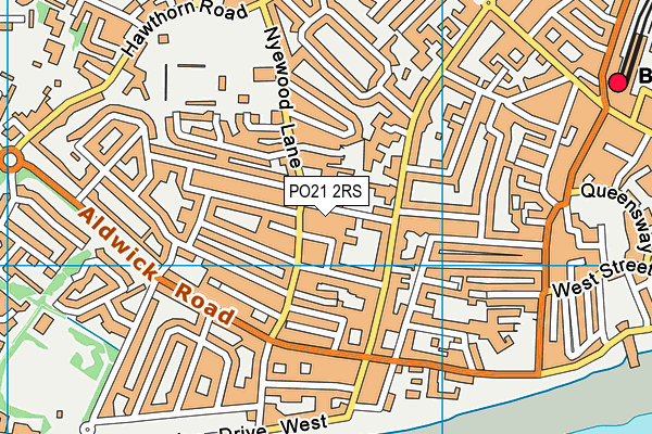 PO21 2RS map - OS VectorMap District (Ordnance Survey)