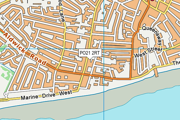 PO21 2RT map - OS VectorMap District (Ordnance Survey)