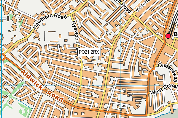 PO21 2RX map - OS VectorMap District (Ordnance Survey)