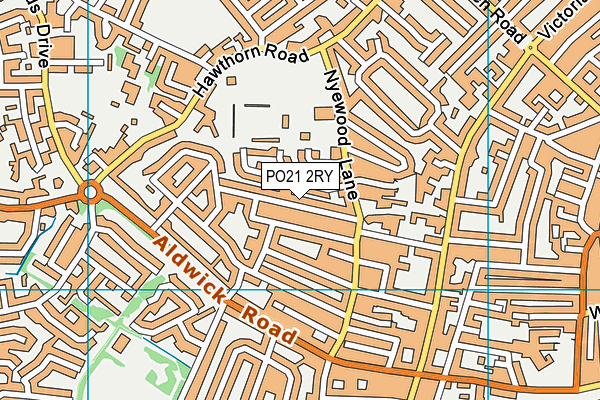 PO21 2RY map - OS VectorMap District (Ordnance Survey)