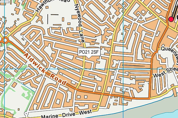 PO21 2SF map - OS VectorMap District (Ordnance Survey)
