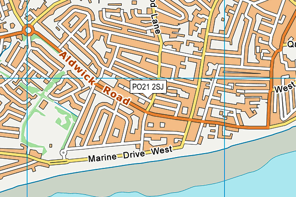 PO21 2SJ map - OS VectorMap District (Ordnance Survey)