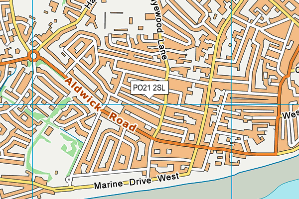 PO21 2SL map - OS VectorMap District (Ordnance Survey)