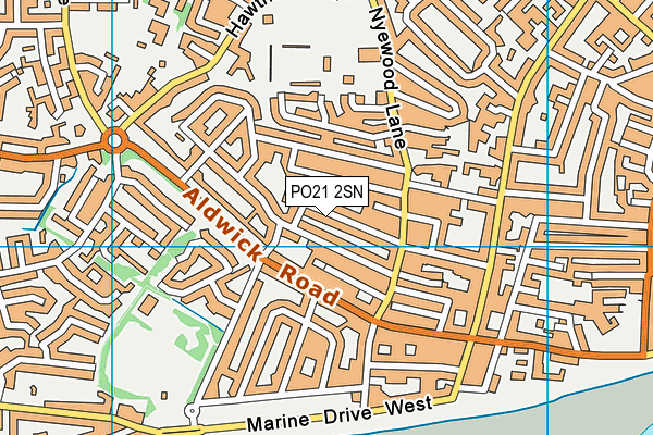 PO21 2SN map - OS VectorMap District (Ordnance Survey)