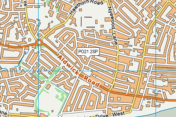 PO21 2SP map - OS VectorMap District (Ordnance Survey)