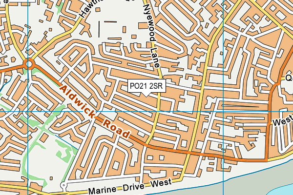 PO21 2SR map - OS VectorMap District (Ordnance Survey)