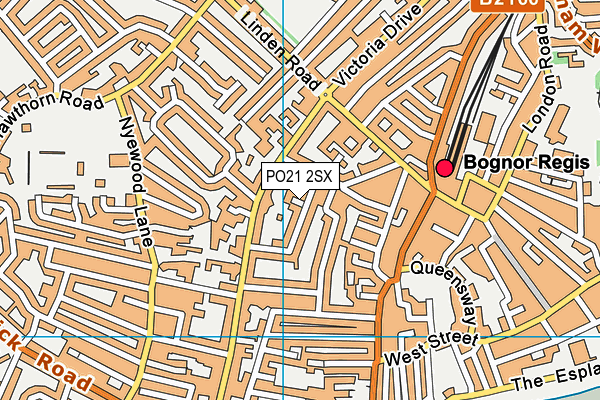 PO21 2SX map - OS VectorMap District (Ordnance Survey)