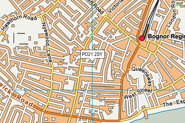 PO21 2SY map - OS VectorMap District (Ordnance Survey)