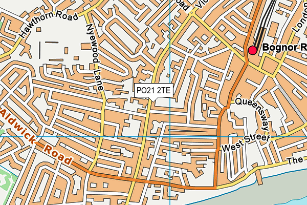 PO21 2TE map - OS VectorMap District (Ordnance Survey)