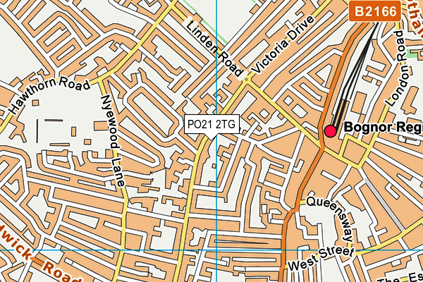 PO21 2TG map - OS VectorMap District (Ordnance Survey)