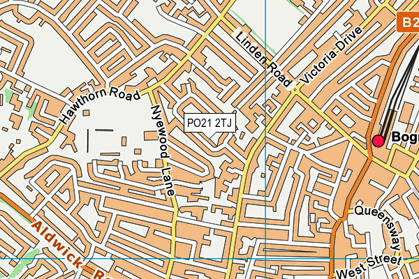 PO21 2TJ map - OS VectorMap District (Ordnance Survey)