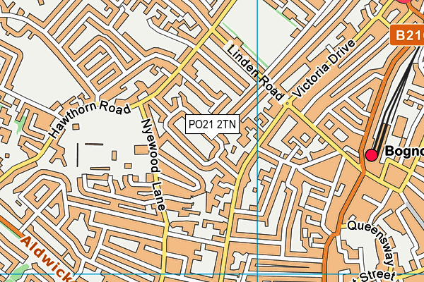 PO21 2TN map - OS VectorMap District (Ordnance Survey)