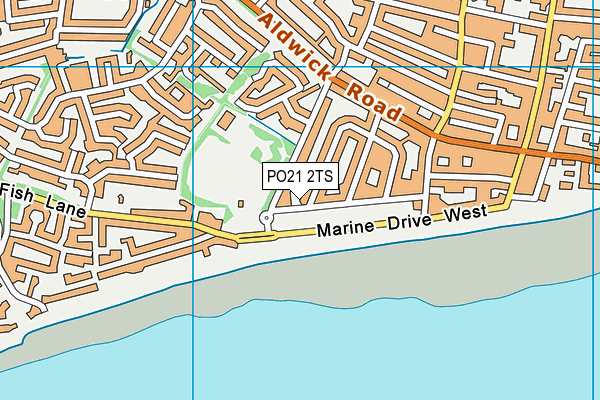 PO21 2TS map - OS VectorMap District (Ordnance Survey)