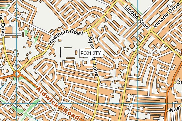 PO21 2TY map - OS VectorMap District (Ordnance Survey)