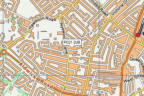 PO21 2UB map - OS VectorMap District (Ordnance Survey)