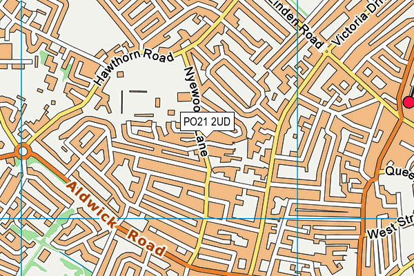 PO21 2UD map - OS VectorMap District (Ordnance Survey)