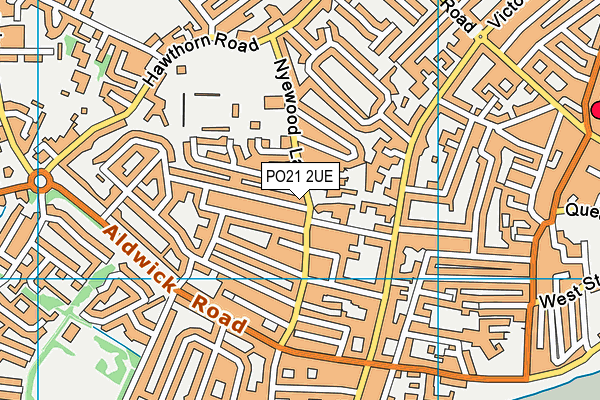 PO21 2UE map - OS VectorMap District (Ordnance Survey)