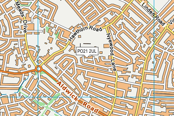 PO21 2UL map - OS VectorMap District (Ordnance Survey)