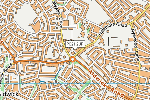 PO21 2UP map - OS VectorMap District (Ordnance Survey)