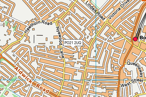 PO21 2UQ map - OS VectorMap District (Ordnance Survey)