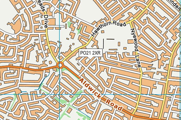 PO21 2XR map - OS VectorMap District (Ordnance Survey)