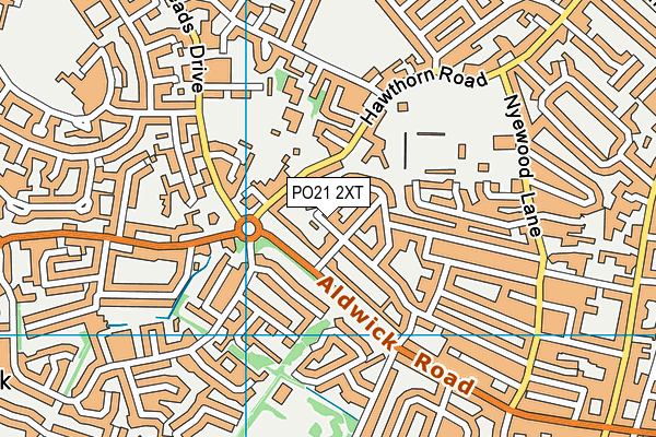 PO21 2XT map - OS VectorMap District (Ordnance Survey)