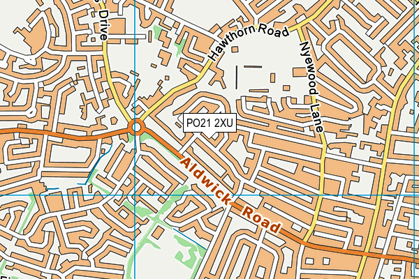 PO21 2XU map - OS VectorMap District (Ordnance Survey)