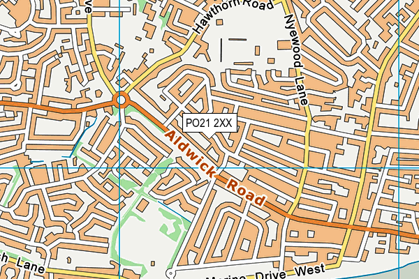 PO21 2XX map - OS VectorMap District (Ordnance Survey)