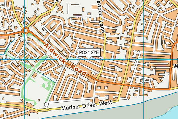 PO21 2YE map - OS VectorMap District (Ordnance Survey)